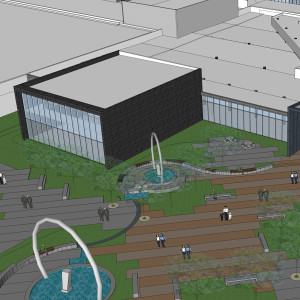 A rendering of the new Building 5 student center.Image courtesy DMACC Physical Plant