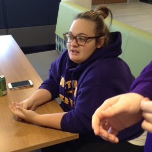 Name- Jonna Deane Laughlin Hometown- Des Moines, IA Major- Liberal Arts “I’m thoroughly disgusted in America. I feel degraded and scared to sleep at night because of this.”