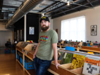 Luke Dickens, owner of Vinyl Cup Records in Beaverdale and Marv's Music in the East Village.